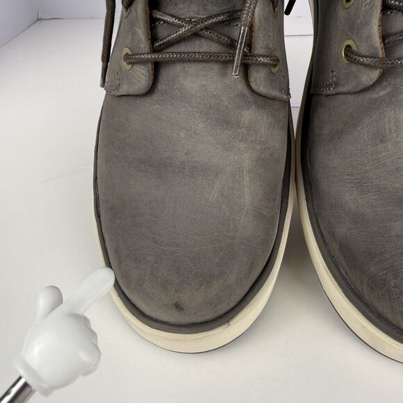 OluKai Kekaha Men’s Waterproof Leather Chukka Boots Sz 10.5 Gray 10500 main image 13